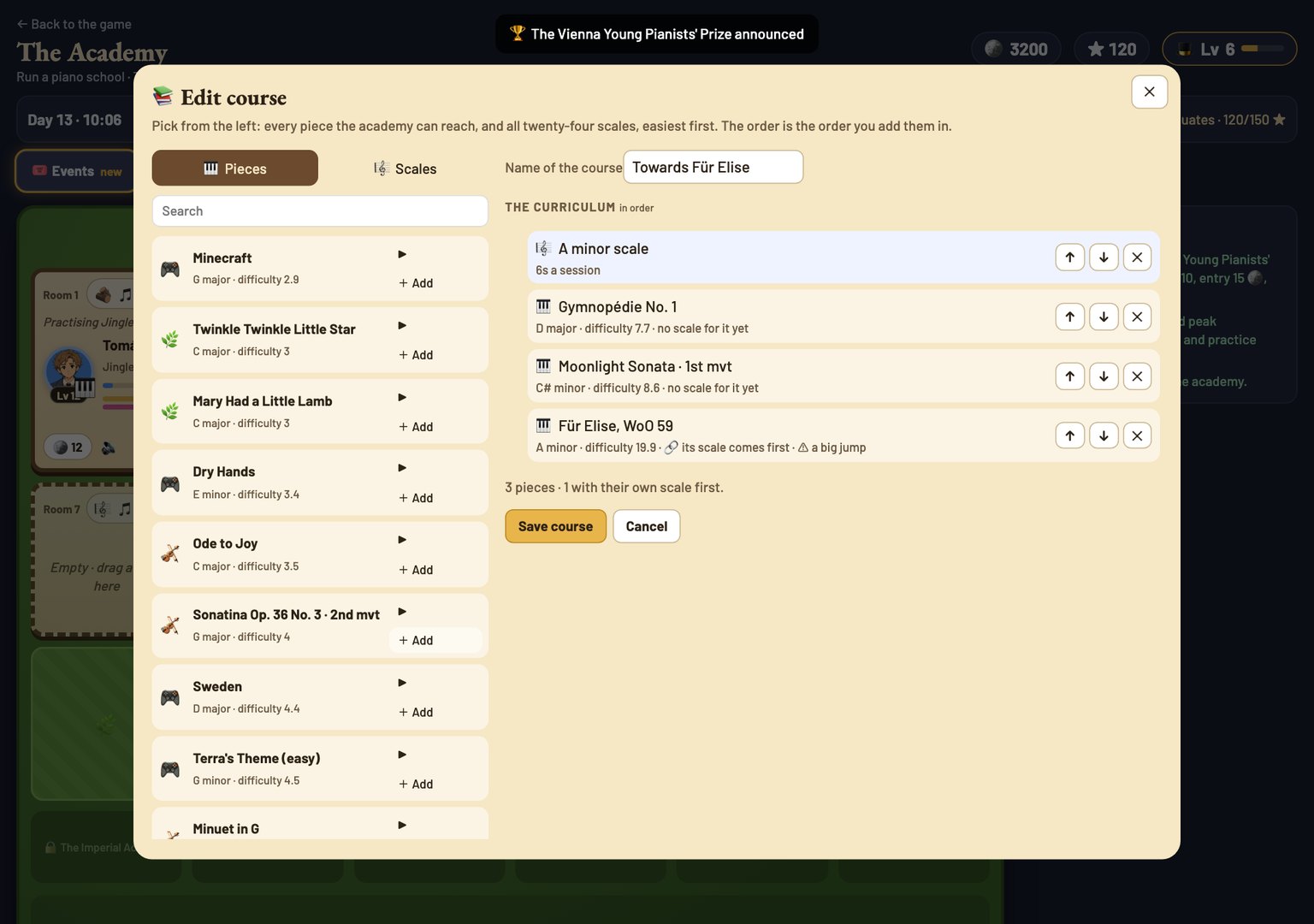The course editor
